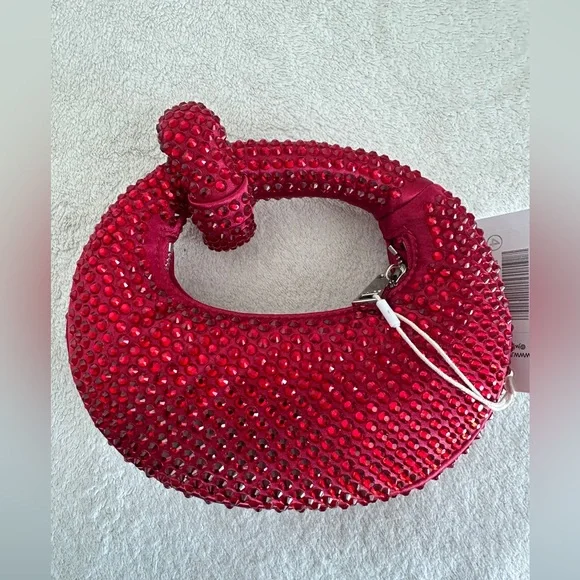 JW PEI Abacus crystal mini‎ bag Red NWT - Picture 9 of 17